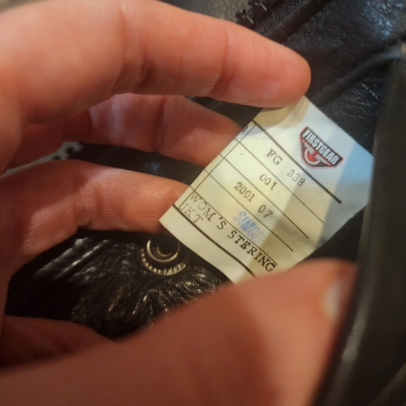 First Gear Womens Heavy Duty Vented Padded Leather Motorcycle Jacket - Picture 9 of 13